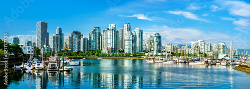 Photo Skyline of Downtown Vancouver at False Creek - British Columbia, Canada