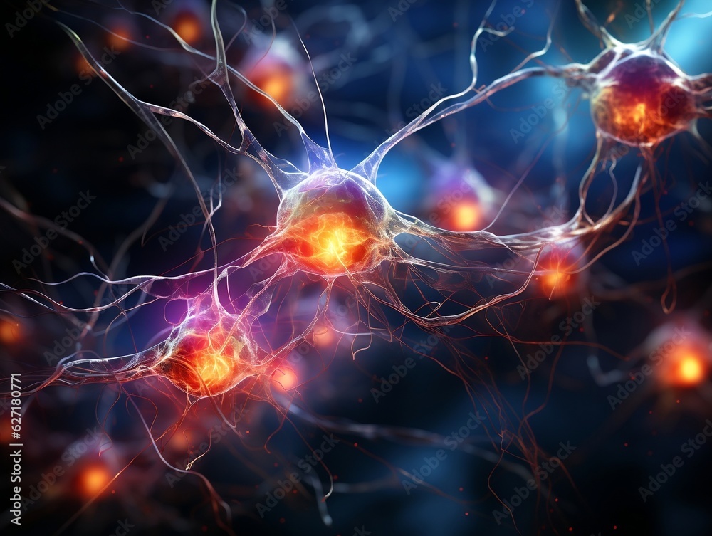 Neural cell neurons connecting the brain Generative AI Neural cell neurons connecting the brain Generative AI