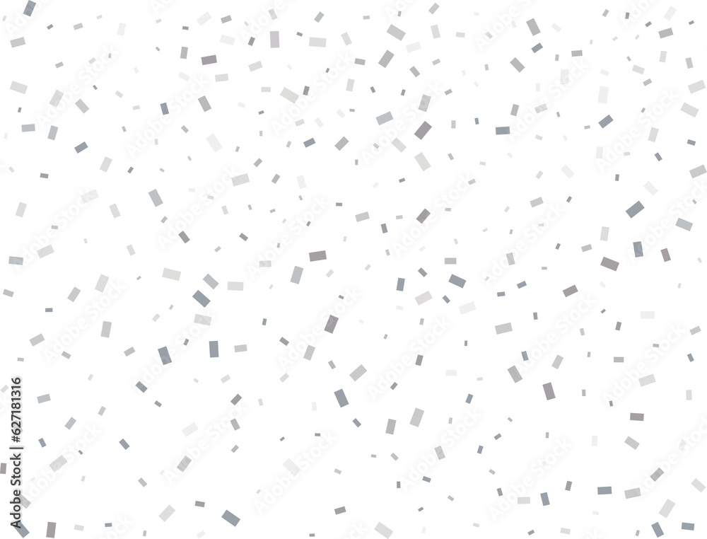 Holiday Rectangular Silver Confetti Holiday Rectangular Silver Confetti