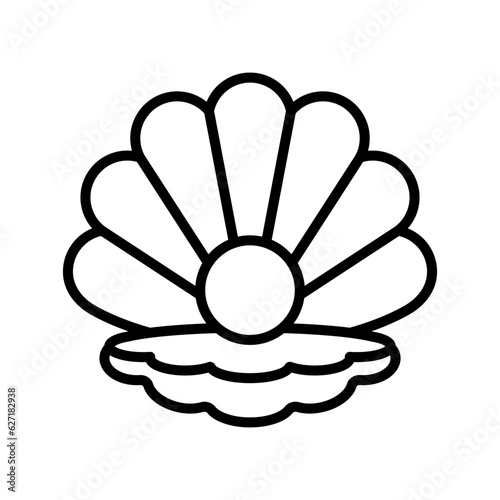 Vector illustration of seashell isolated on white background