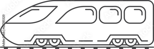 Train Travel element line icon.