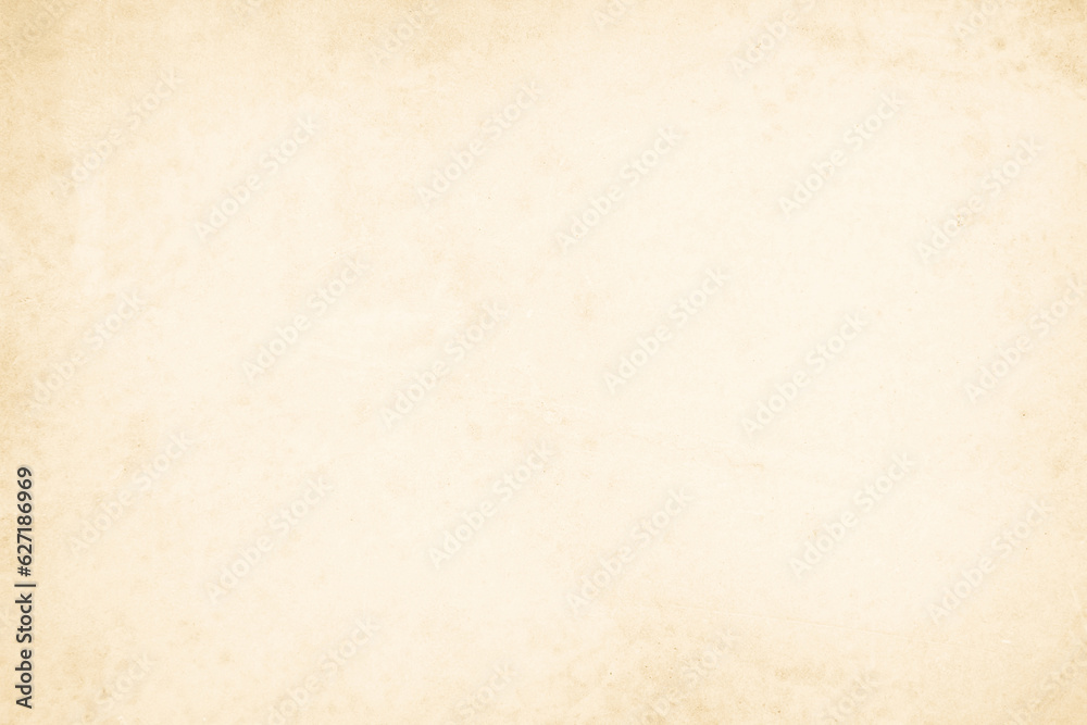 Colour old concrete wall texture background. Close up retro plain cream color cement wall background texture. Design paper vintage parchment element.