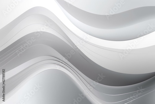Abstract waving white and gray background for presentation 