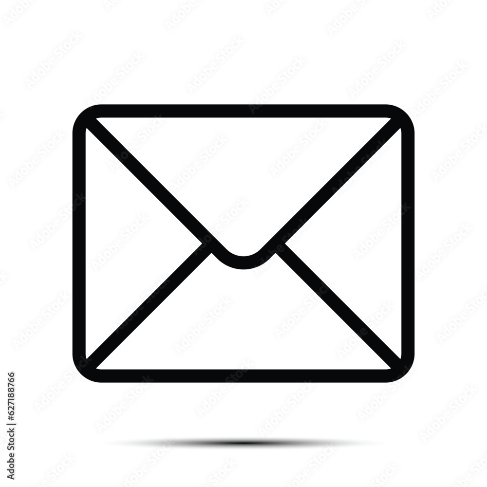 Email Icon Outline Vector, Message Icon, Inbox Sign, Messaging Symbol ...