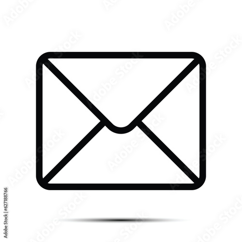 Email Icon Outline Vector, Message Icon, Inbox Sign, Messaging Symbol, Envelope Outline Black And White, Letter Sending Stroke Vector Illustration