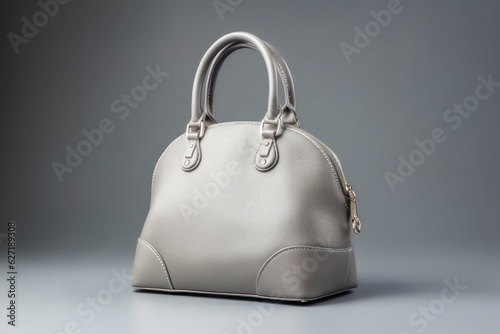 Beautiful trendy smooth youth women's handbag in gray color