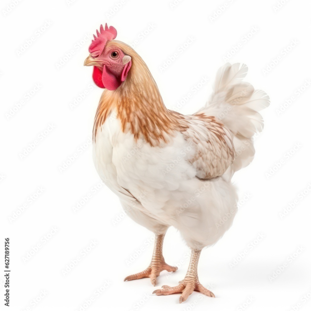 chicken isolated on white background