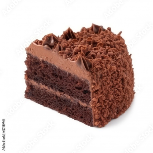 chocolate cake isolated on white background