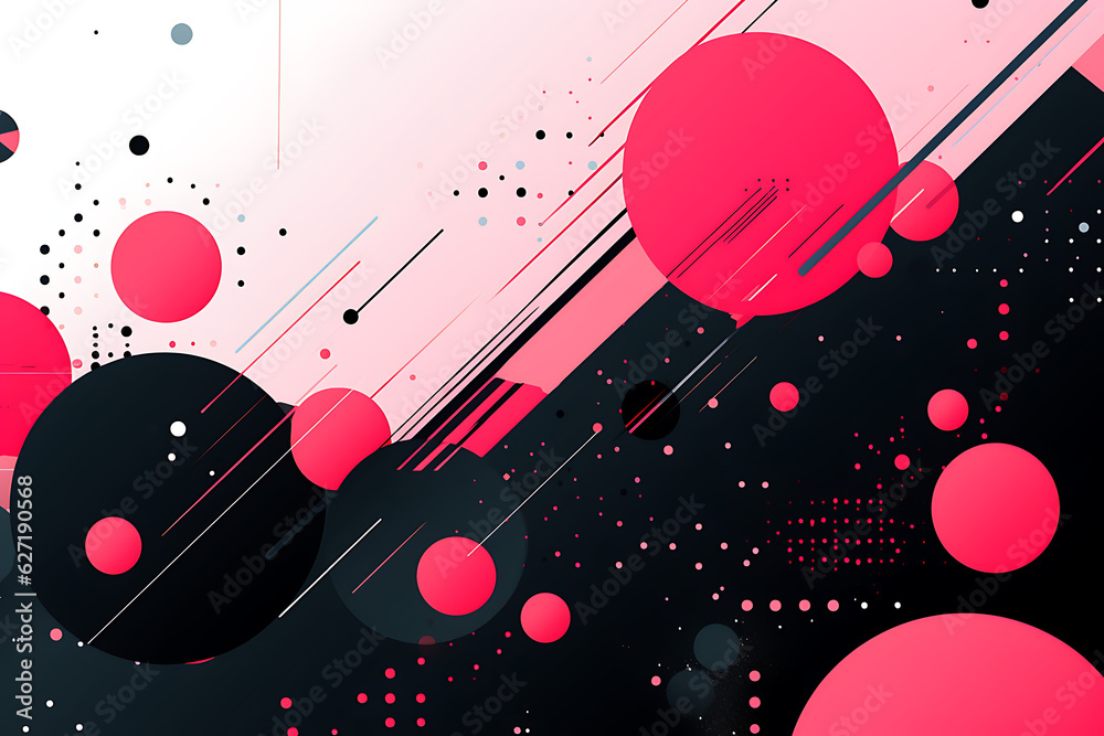 Futuristic Techscape: Abstract Pink and Black Background with Flat Design, Ideal for illustrations, High-tech visuals, Contemporary flat design. - Generative AI Futuristic Techscape: Abstract Pink and Black Background with Flat Design, Ideal for illustrations, High-tech visuals, Contemporary flat design. - Generative AI