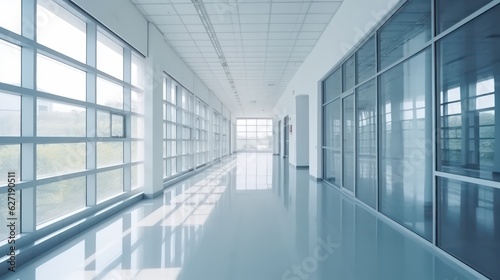 Light blurred background. The hall of an office or medical