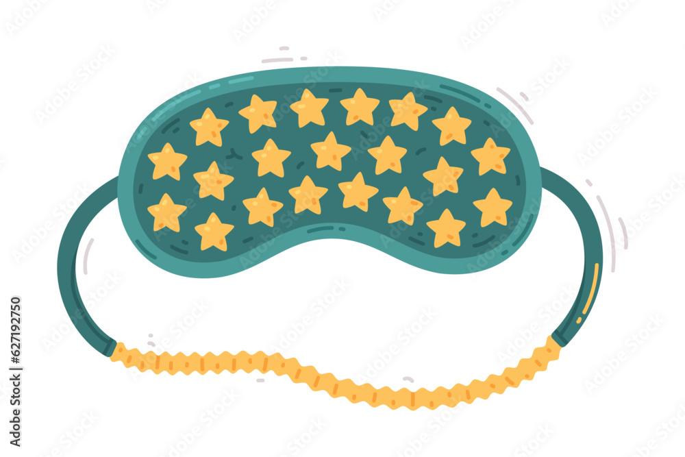 Eye Mask for Sleeping as Cloth Cover to Block out Light Vector Illustration Eye Mask for Sleeping as Cloth Cover to Block out Light Vector Illustration