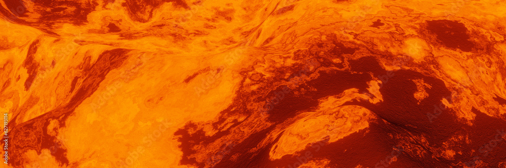 Volcanic lava background. Molten rock illustration.
