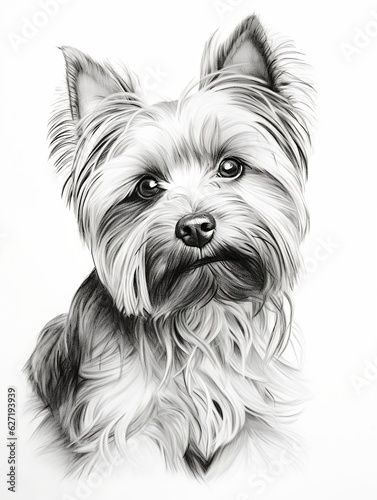 Wallpaper for phone with a pencil sketch artwork dog animal drawing.