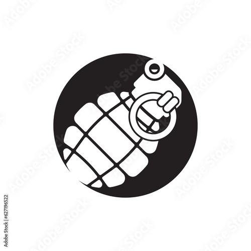 Grenade icon logo vector illustration template design.