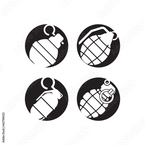 Grenade icon logo vector illustration template design.