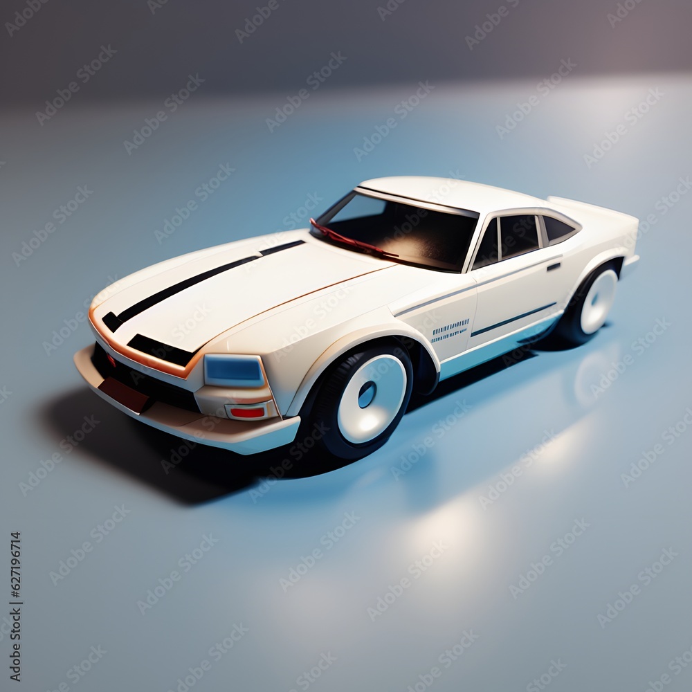 3d cute car chibi figure created by generative ai 3d cute car chibi figure created by generative ai