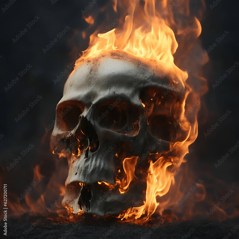 Skull on fire Skull on fire