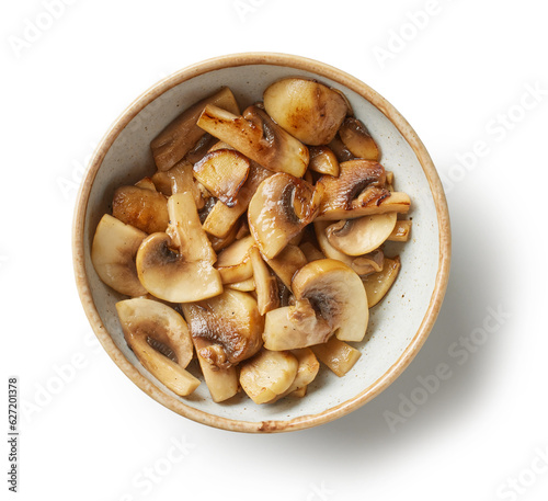 bowl of fried mushrooms