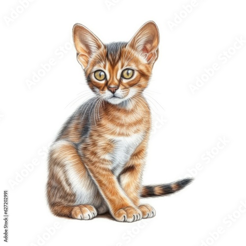 baby cat, in pastel drawing © Kowlooner