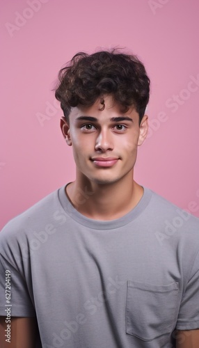 Bold Punchy Headshot vertical Portrait of a Young Man
