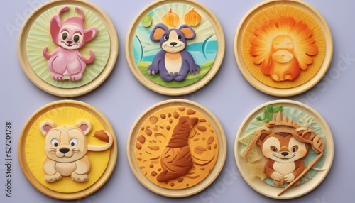Pancake art in different designs on the international pancake day
