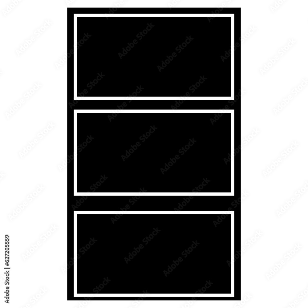 Rectangular window silhouette for house isolated on white background. Clipart. Rectangular window silhouette for house isolated on white background. Clipart.