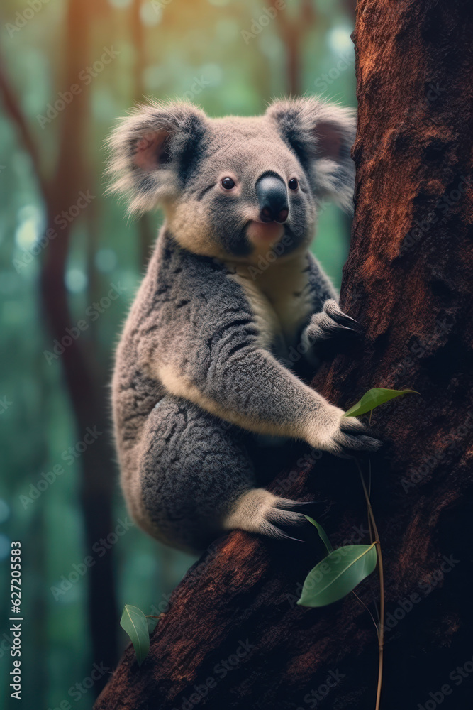 Fototapeta premium Koala, Wildlife Photography, Generative AI
