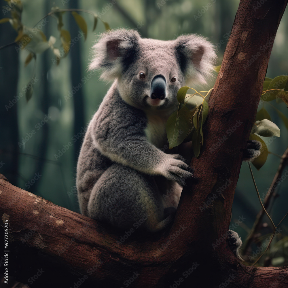 Fototapeta premium Koala, Wildlife Photography, Generative AI
