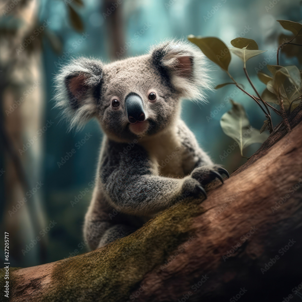 Fototapeta premium Koala, Wildlife Photography, Generative AI