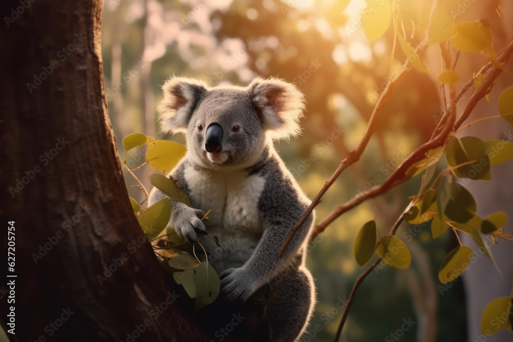 Fototapeta premium Koala, Wildlife Photography, Generative AI