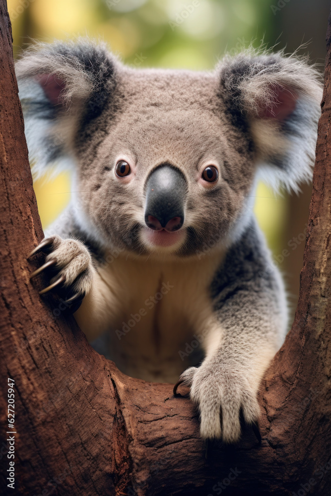 Naklejka premium Koala, Wildlife Photography, Generative AI