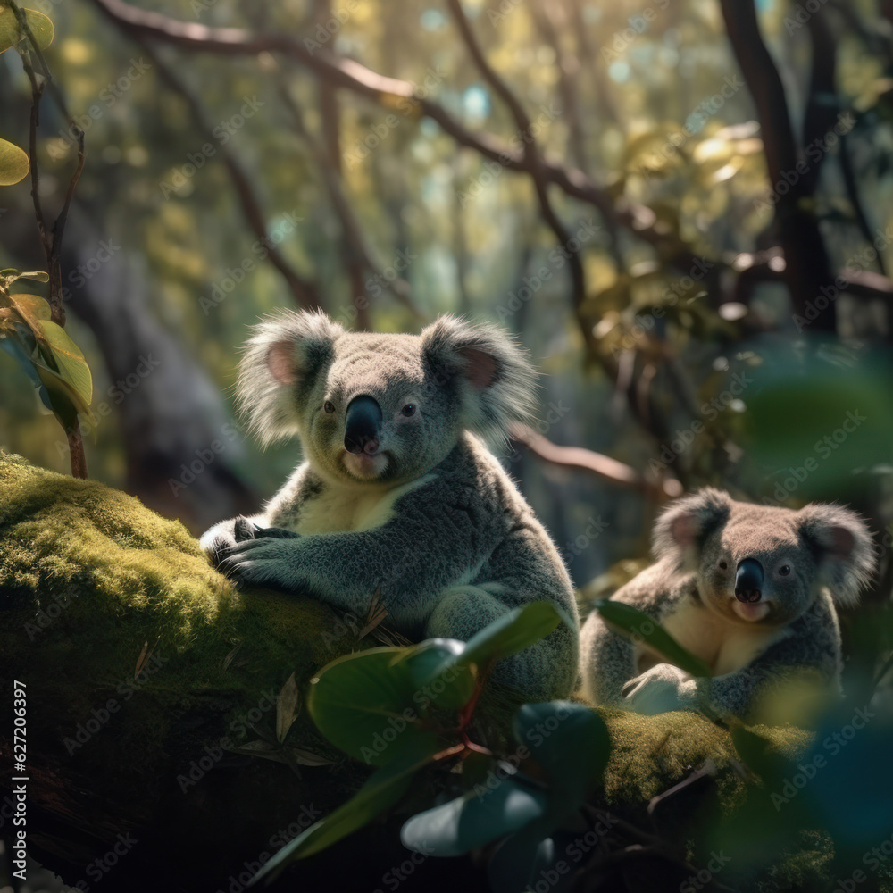 Fototapeta premium Koala, Wildlife Photography, Generative AI