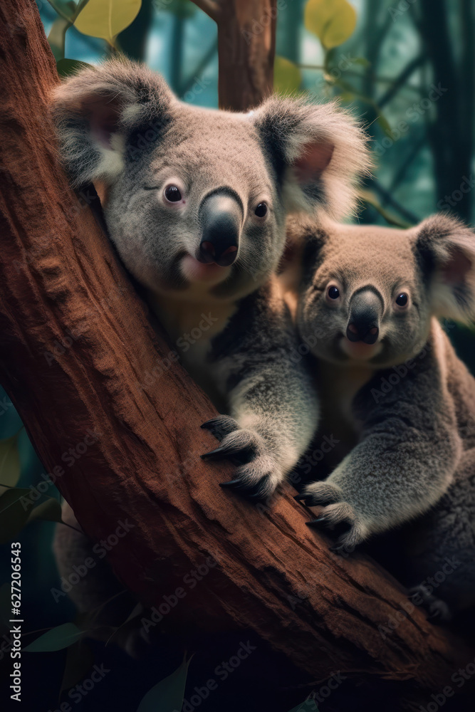 Fototapeta premium Koala, Wildlife Photography, Generative AI