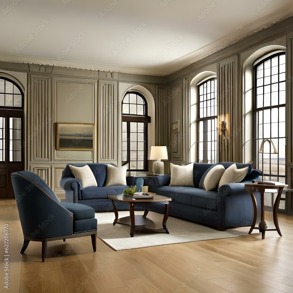Fototapeta premium beautiful furniture home office generative by AI technology