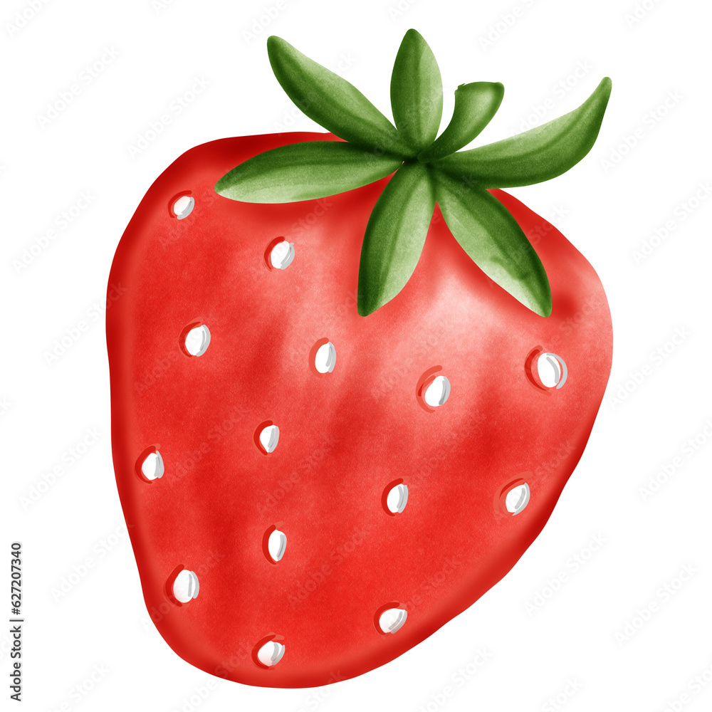 Obraz premium cartoon strawberry