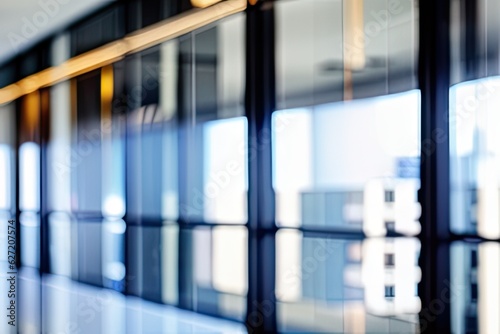 Modern office interior. Blurred background. Free space for your design