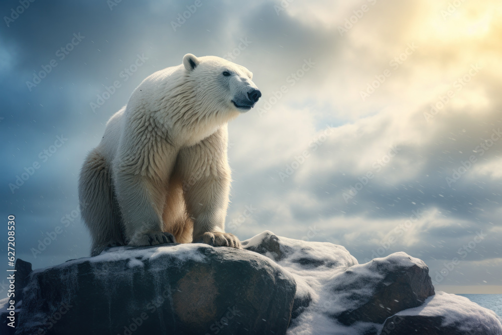 Polar Bear, Wildlife Photography, Generative AI StockIllustration