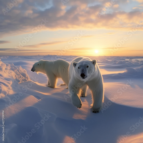 Polar Bear  Wildlife Photography  Generative AI