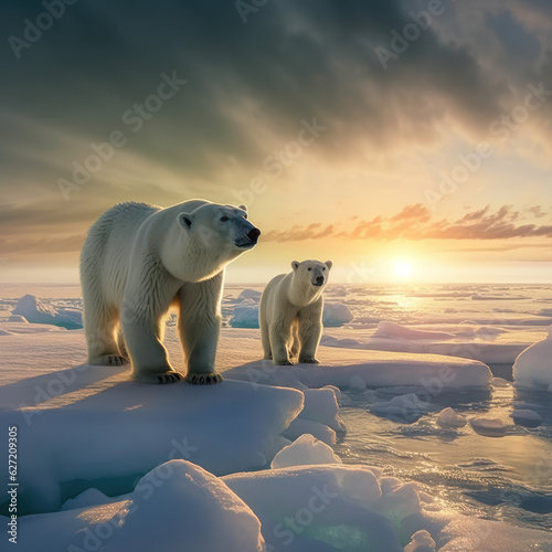 Polar Bear  Wildlife Photography  Generative AI