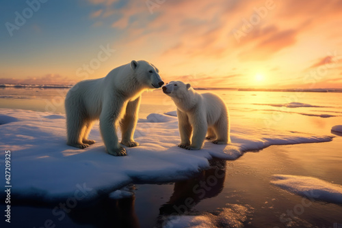 Polar Bear  Wildlife Photography  Generative AI