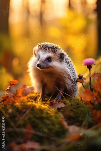 Hedgehog  Wildlife Photography  Generative AI