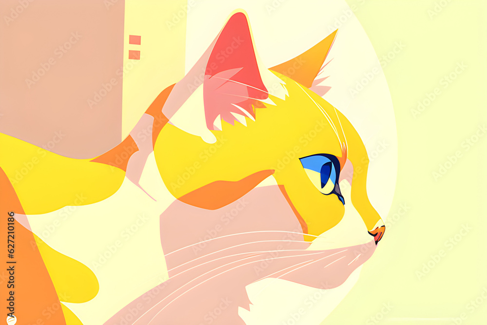 Fototapeta premium cat. Generative AI