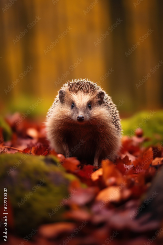 Hedgehog, Wildlife Photography, Generative AI Hedgehog, Wildlife Photography, Generative AI