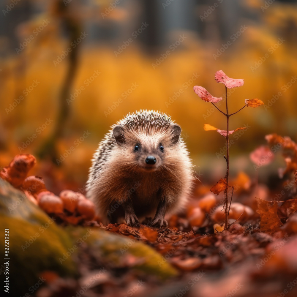 Hedgehog, Wildlife Photography, Generative AI Hedgehog, Wildlife Photography, Generative AI