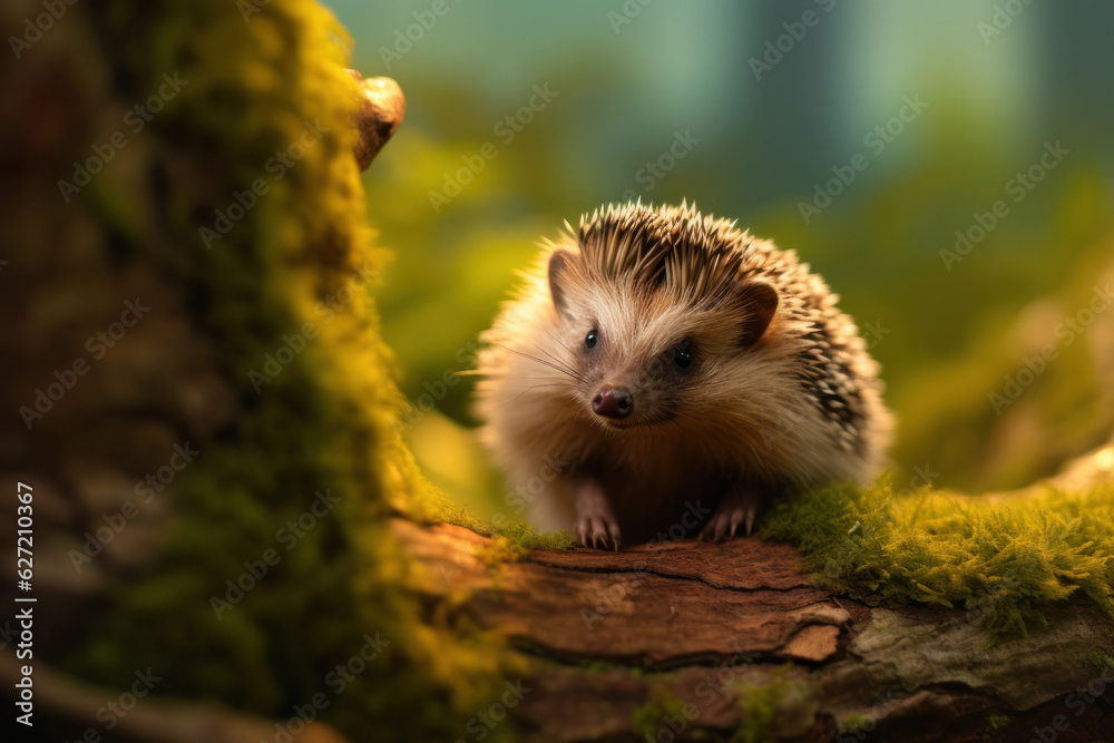 Hedgehog, Wildlife Photography, Generative AI Hedgehog, Wildlife Photography, Generative AI