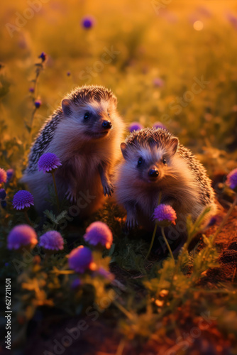 Hedgehog, Wildlife Photography, Generative AI © Vig