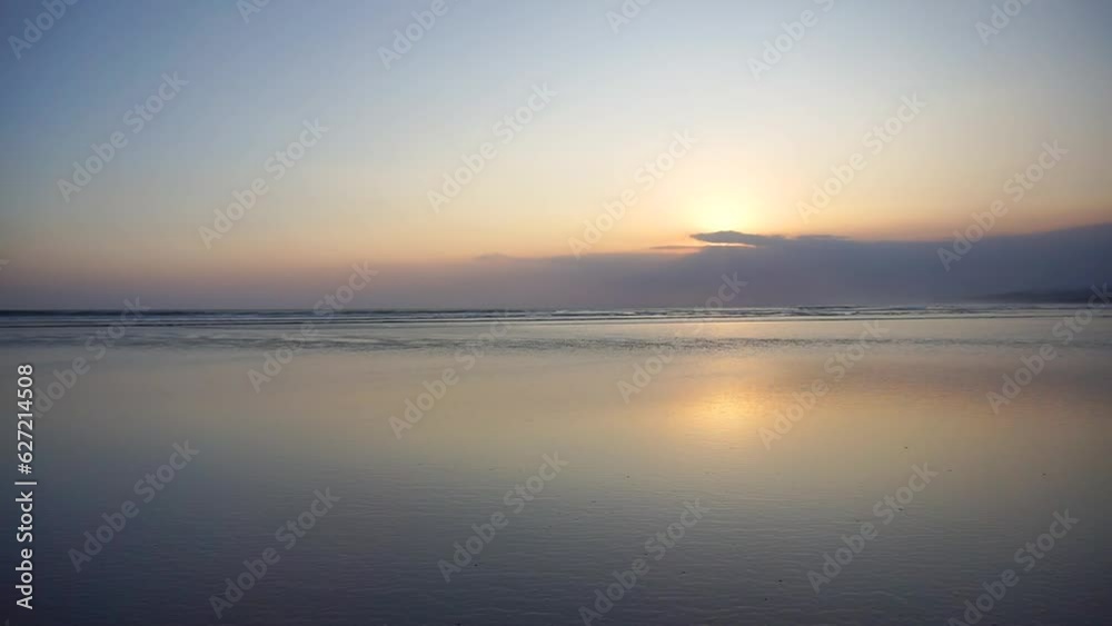 beautiful sunset view on the sea with small waves, beautiful natural panorama in the afternoon at Cijeruk Sancang Garut beach beautiful sunset view on the sea with small waves, beautiful natural panorama in the afternoon at Cijeruk Sancang Garut beach