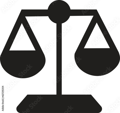 scale icon isolated sign symbol - high quality black style icons. Black Justice scale icon on white background