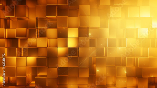 Gold background abstract for wallpaper  pattern on website. Light golden metal texture with Generative AI.