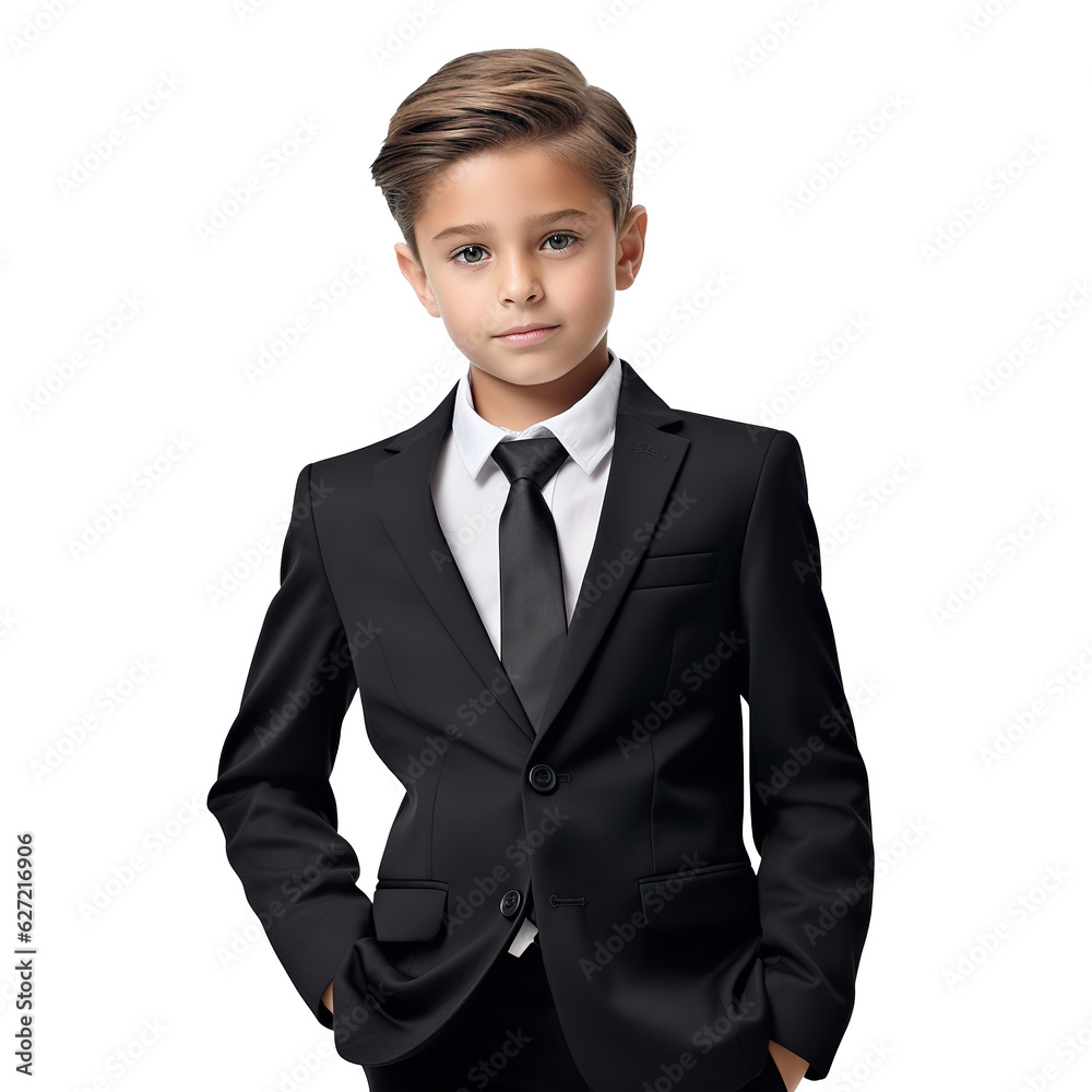 boy wear in black suit